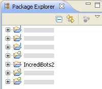 Screenshot of Eclipse's "Package Explorer" pane